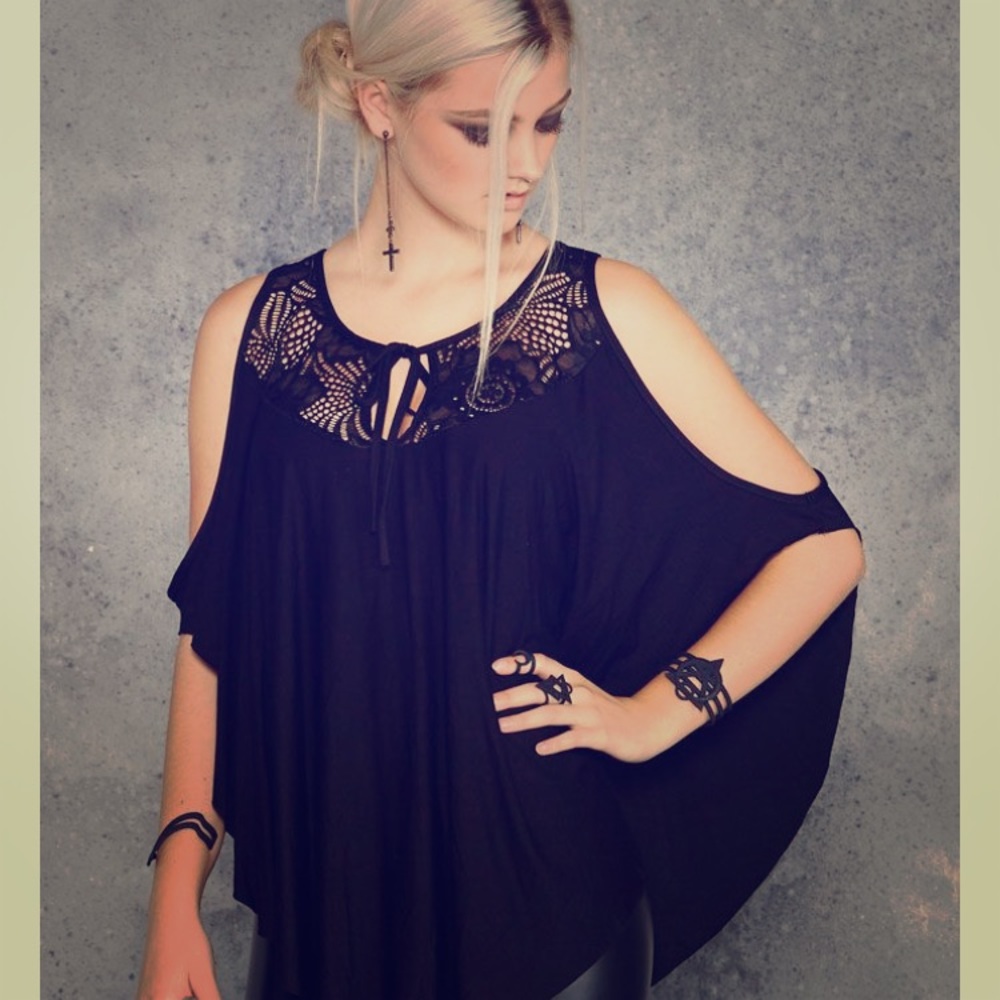 M Blackmilk Lace Butterfly Top